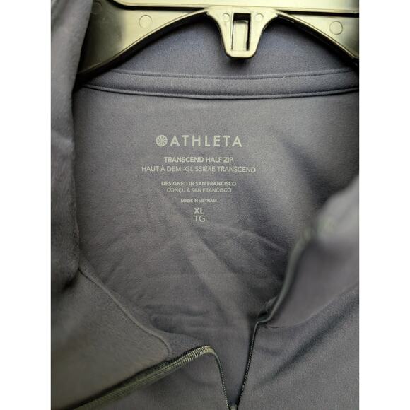 Athleta Transcend Shirt Top Women's XL Black Stretch Long Sleeve Half Zip NWT - Picture 3 of 4